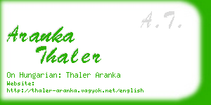 aranka thaler business card